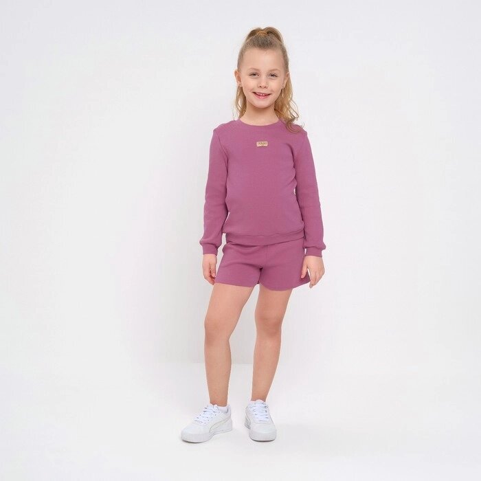 Костюм детский (свитшот, шорты) MINAKU, цвет малиновый, рост 104 см от компании Интернет-гипермаркет «MOLL» - фото 1