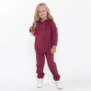 Костюм детский (толстовка, брюки) Adidas, цвет бордовый, рост 104 см (4 года)