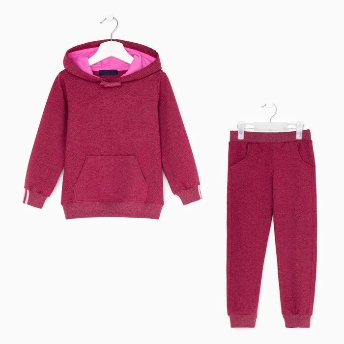 Костюм детский (толстовка, брюки) Adidas, цвет бордовый, рост 92 см (2 года) от компании Интернет-гипермаркет «MOLL» - фото 1