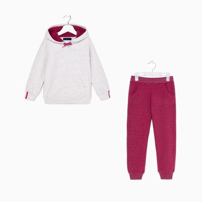 Костюм детский (толстовка, брюки) Adidas, цвет серый/красный, рост 104 см (4 года) от компании Интернет-гипермаркет «MOLL» - фото 1