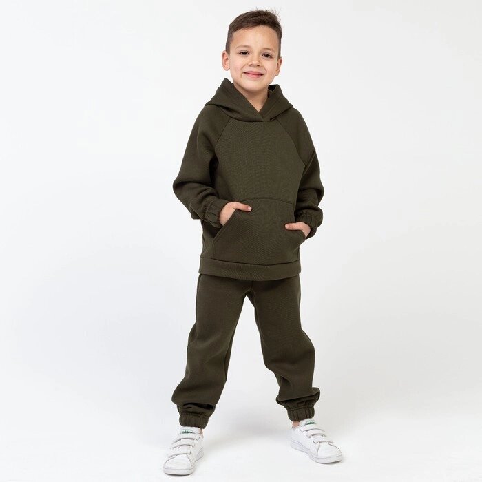 Костюм детский (толстовка, брюки) KAFTAN "Basic line" р. 30 (98-104), хаки от компании Интернет-гипермаркет «MOLL» - фото 1