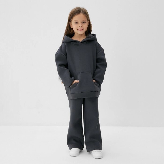 Костюм детский (толстовка, брюки) KAFTAN размер 30 (98-104), цвет серый от компании Интернет-гипермаркет «MOLL» - фото 1
