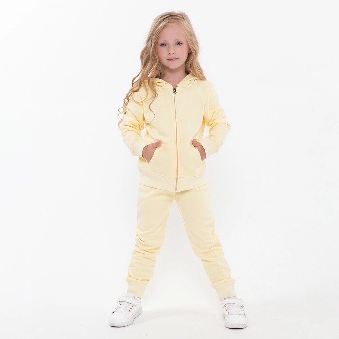 Костюм для девочки GAP (толстовка, брюки), цвет жёлтый, рост 104 см (4 года) от компании Интернет-гипермаркет «MOLL» - фото 1