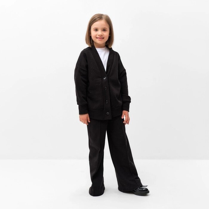 Костюм для девочки (кардиган, брюки) MINAKU цвет чёрный, рост 104 см от компании Интернет-гипермаркет «MOLL» - фото 1