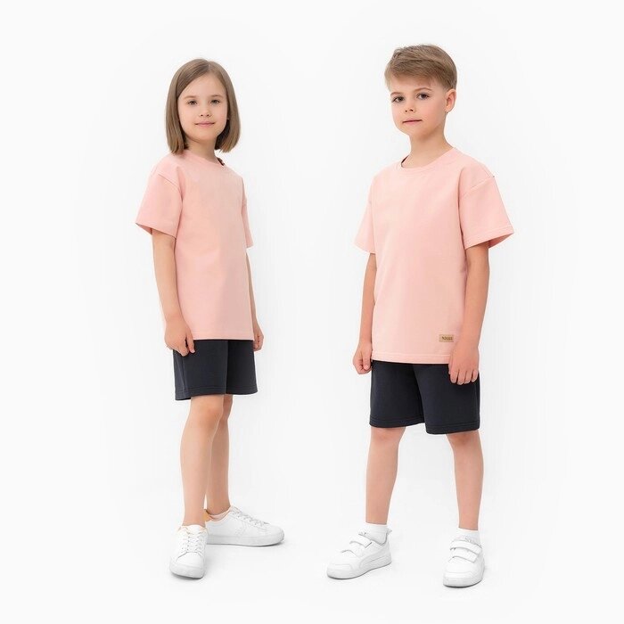 Костюм для мальчика (футболка, шорты) MINAKU цвет бежевый/ графит, рост 104 см от компании Интернет-гипермаркет «MOLL» - фото 1