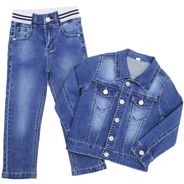 Костюм джинсовый для мальчиков, рост 86 см от компании Интернет-гипермаркет «MOLL» - фото 1