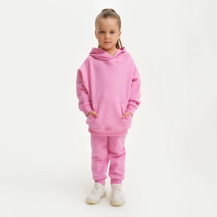 Костюм (толстовка, брюки) KAFTAN "Basic line", р. 30 (98-104), розовый от компании Интернет-гипермаркет «MOLL» - фото 1