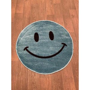 Ковёр круглый Smile nc19, 100x100 см, цвет blue
