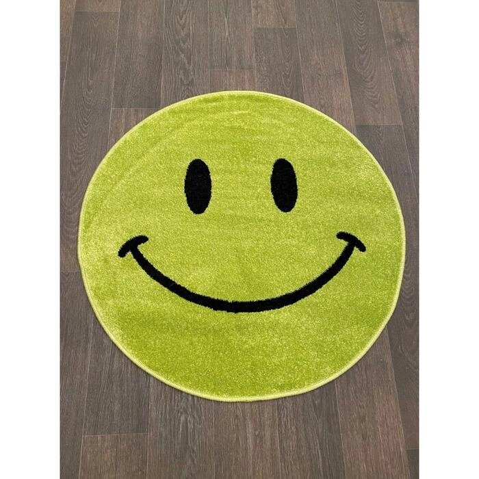 Ковёр круглый Smile nc19, 100x100 см, цвет green от компании Интернет-гипермаркет «MOLL» - фото 1