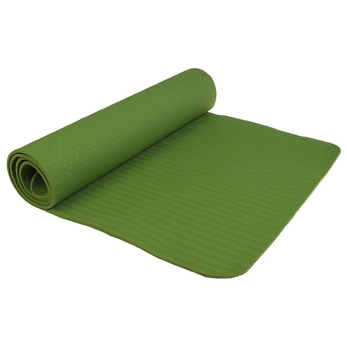 Коврик для йоги 183  61  0,6 см, цвет зелёный от компании Интернет-гипермаркет «MOLL» - фото 1