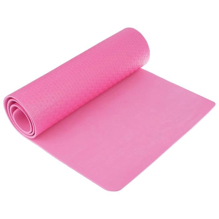 Коврик для йоги 183 х 61 х 0,7 см, цвет розовый от компании Интернет-гипермаркет «MOLL» - фото 1