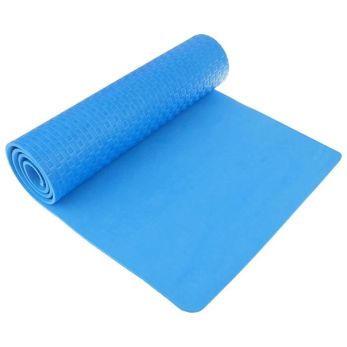 Коврик для йоги 183 х 61 х 0,7 см, цвет синий от компании Интернет-гипермаркет «MOLL» - фото 1