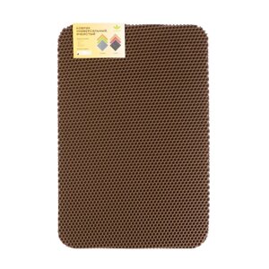 Коврик eva универсальный Eco-cover, Соты 43 х 62 см, коричневый