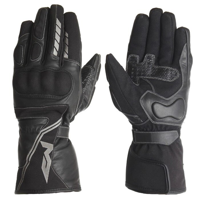 Кожаные перчатки VOYAGER2 чёрный, XS от компании Интернет-гипермаркет «MOLL» - фото 1