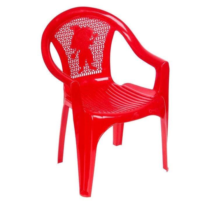 Кресло детское, 380х350х535 мм, цвет красный от компании Интернет-гипермаркет «MOLL» - фото 1