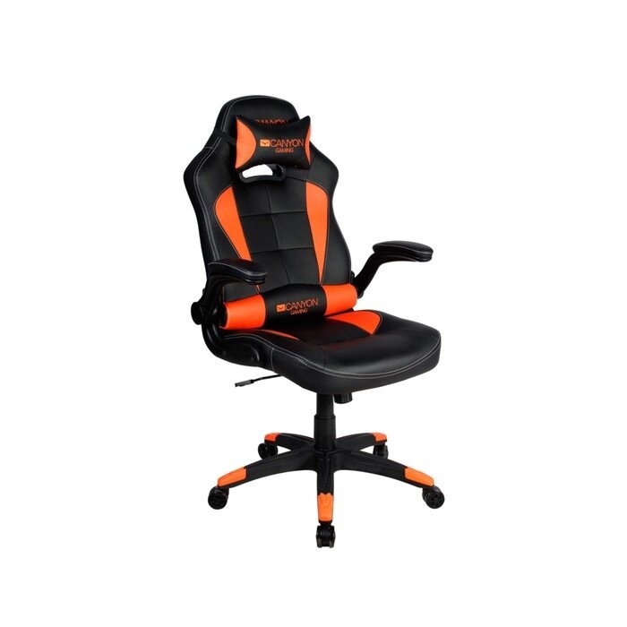 Кресло игровое Canyon Vigil GС-2, до 130 кг, экокожа, чёрно-оранжевое от компании Интернет-гипермаркет «MOLL» - фото 1