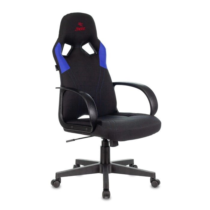Кресло игровое Zombie RUNNER черный/синий, текстиль/эко. кожа, крестовина пластик от компании Интернет-гипермаркет «MOLL» - фото 1