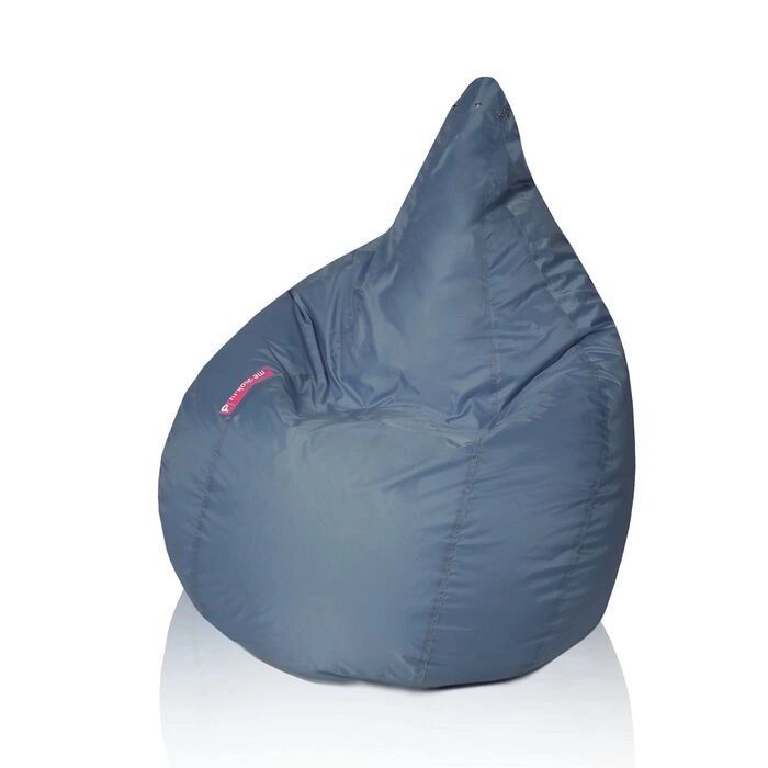 Кресло - мешок "Груша", диаметр 90, высота 140, цвет серый от компании Интернет-гипермаркет «MOLL» - фото 1