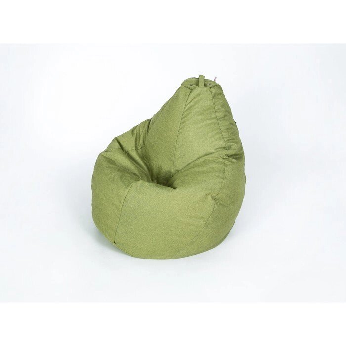 Кресло - мешок "Груша", малая, ширина 60 см, высота 85 см, цвет оливковый, рогожка от компании Интернет-гипермаркет «MOLL» - фото 1
