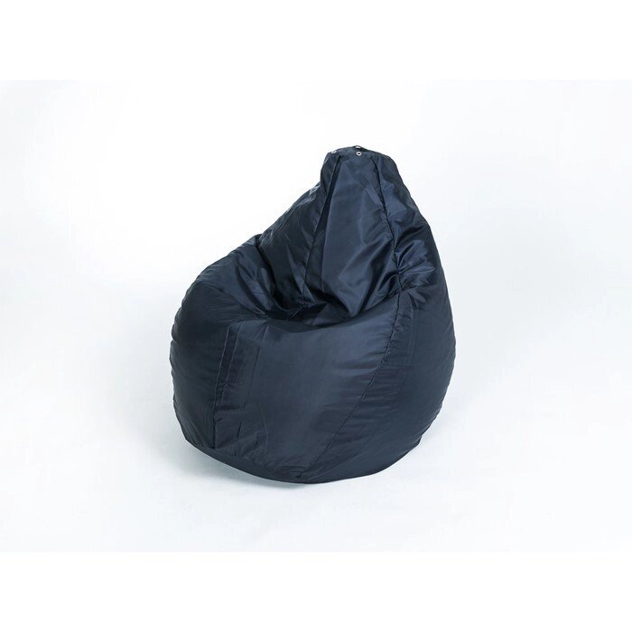 Кресло-мешок "Груша" средняя, ширина 75 см, высота 120 см, цвет сине-чёрный, плащёвка от компании Интернет-гипермаркет «MOLL» - фото 1