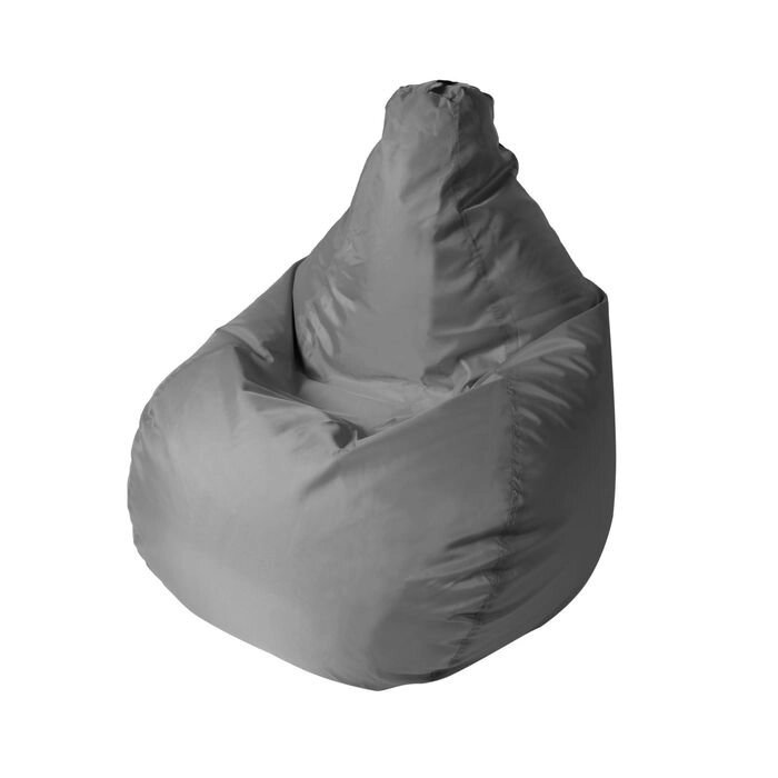 Кресло - мешок "Капля S", диаметр 85 см, высота 130 см, цвет серый от компании Интернет-гипермаркет «MOLL» - фото 1