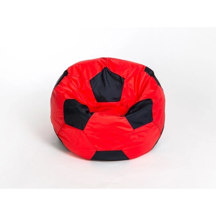 Кресло-мешок "Мяч" большой, диаметр 95 см, цвет красно-чёрный, плащёвка от компании Интернет-гипермаркет «MOLL» - фото 1