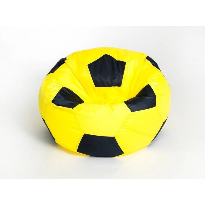Кресло-мешок "Мяч" большой, диаметр 95 см, цвет жёлто-чёрный, плащёвка от компании Интернет-гипермаркет «MOLL» - фото 1
