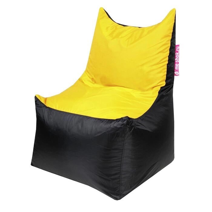 Кресло - мешок "Трон", ширина 70 см, глубина 70 см, высота 110 см, цвет жёлтый от компании Интернет-гипермаркет «MOLL» - фото 1