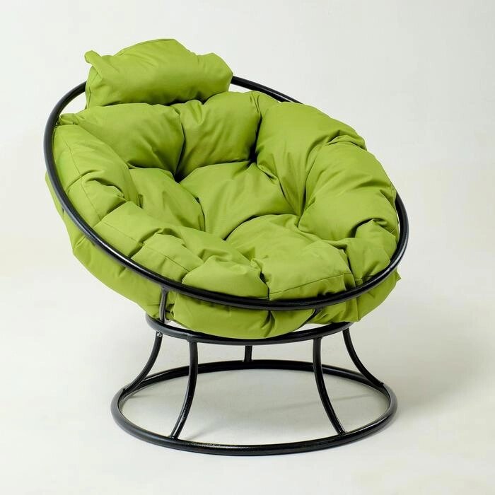 Кресло "Папасан" мини, с зелёноё подушкой, 81х68х77см от компании Интернет-гипермаркет «MOLL» - фото 1