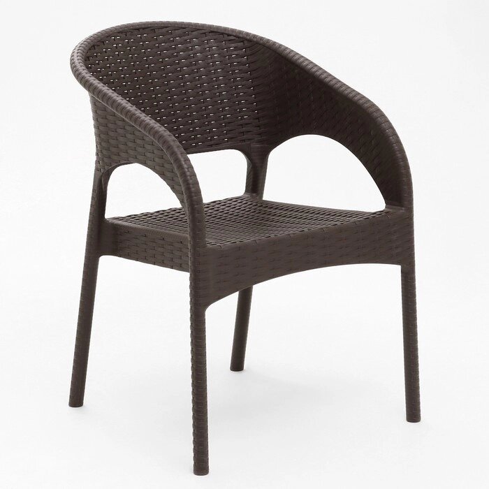 Кресло RATTAN Ola Dom, коричневое, 58 х 62 х 80,5 см от компании Интернет-гипермаркет «MOLL» - фото 1