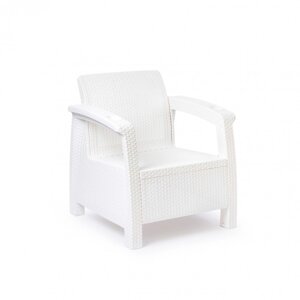 Кресло "Ротанг", 73 70 79 см, без подушки, цвет белый