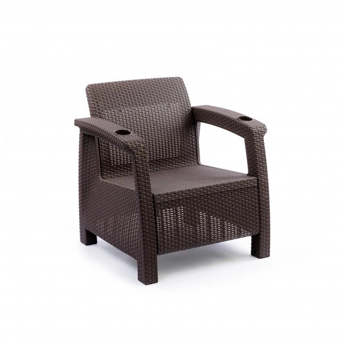 Кресло "Ротанг", 73  70  79 см, без подушки, цвет шоколад от компании Интернет-гипермаркет «MOLL» - фото 1