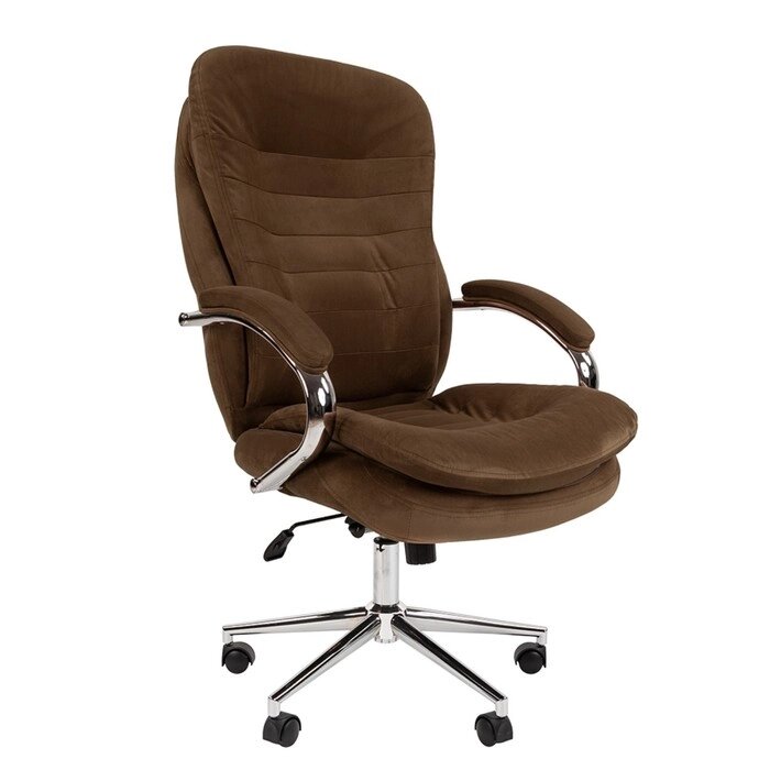 Кресло руководителя Chairman Home 795 ткань Т-14 N, коричневый от компании Интернет-гипермаркет «MOLL» - фото 1