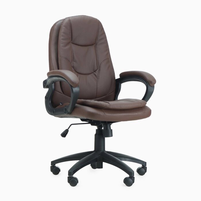 Кресло руководителя Клик мебель 6066, коричневое от компании Интернет-гипермаркет «MOLL» - фото 1