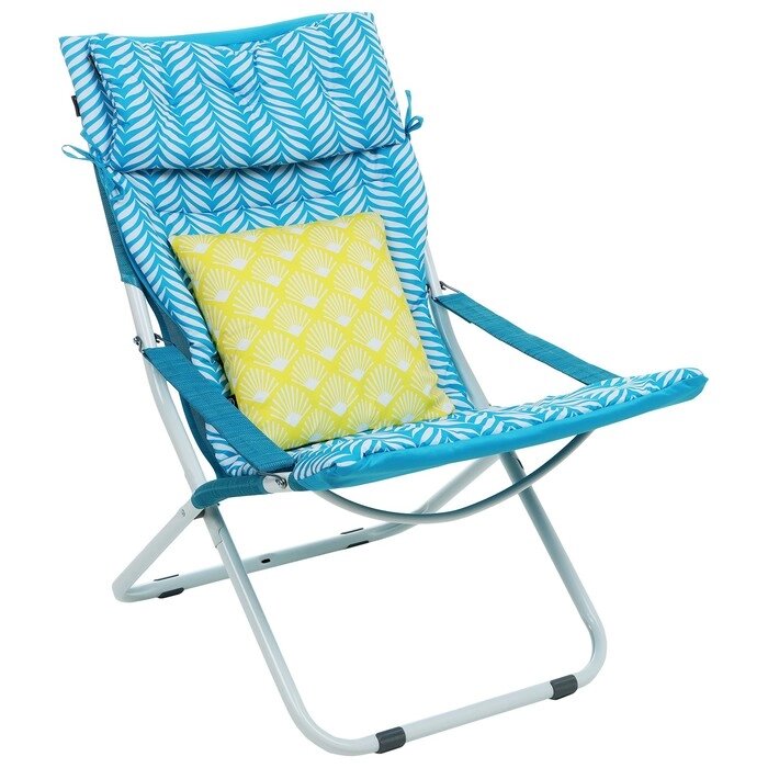Кресло-шезлонг, матрас+подушка HHK6/T бирюзовый от компании Интернет-гипермаркет «MOLL» - фото 1