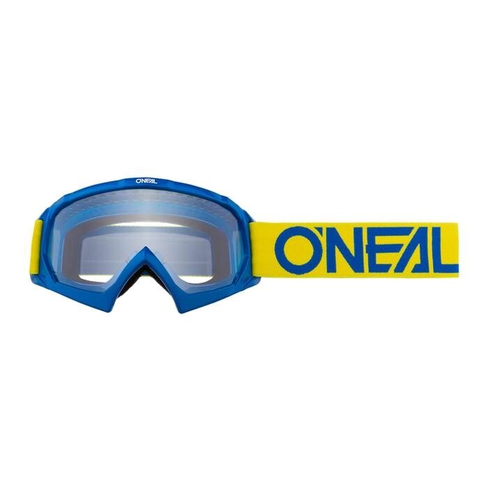 Кроссовая маска O’NEAL B-10 Youth, детская, синий, прозрачная линзы от компании Интернет-гипермаркет «MOLL» - фото 1