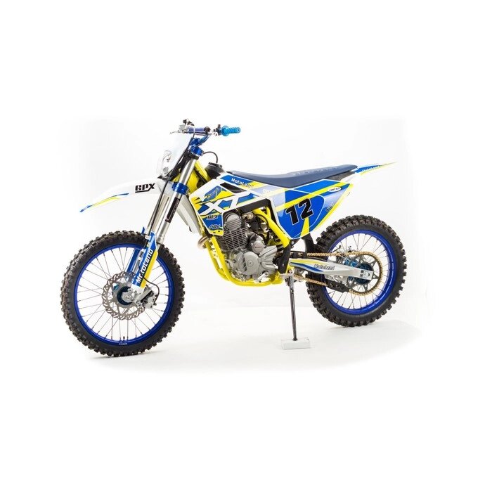 Кроссовый мотоцикл MotoLand XT250 ST, 250см3, сине-жёлтый от компании Интернет-гипермаркет «MOLL» - фото 1