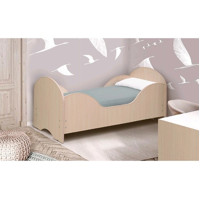 Кровать детская "Малышка №6", 1400  600 мм, лдсп, цвет дуб млечный от компании Интернет-гипермаркет «MOLL» - фото 1