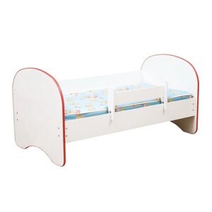 Кровать детская с бортом "Радуга", без ящика, 800 1600 мм, цвет белый / кант красный