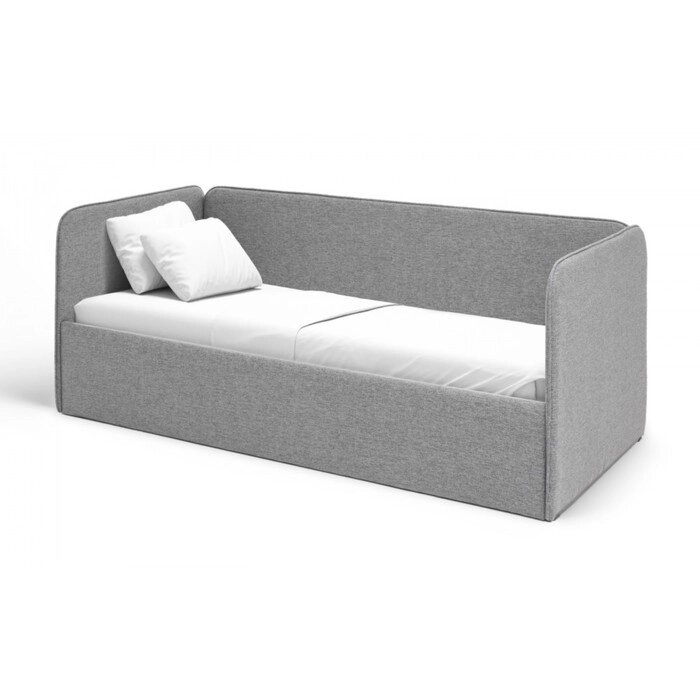 Кровать-диван Rafael 160х70 см, серая рогожка, боковина большая от компании Интернет-гипермаркет «MOLL» - фото 1