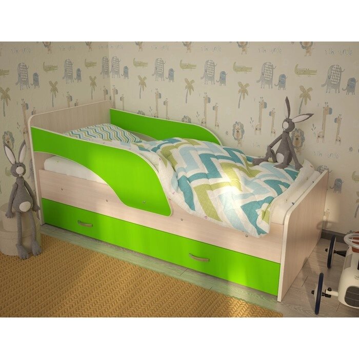 Кровать Кроха-2 Зеленый 800х1600 от компании Интернет-гипермаркет «MOLL» - фото 1
