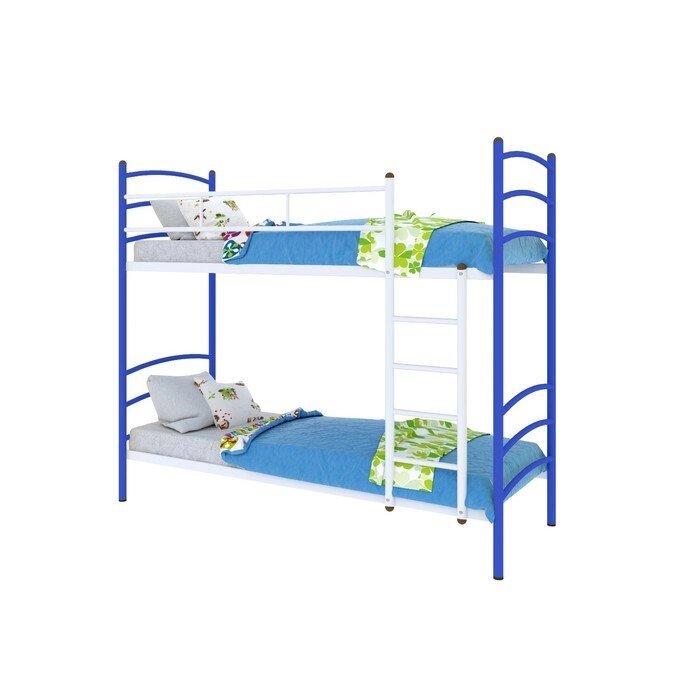 Кровать "Милана  Дуо", 200  90 cм, каркас синий от компании Интернет-гипермаркет «MOLL» - фото 1