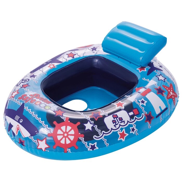 Круг для плавания с сиденьем "Лодочка", 76 х 65 см, от 6-18 мес, цвета МИКС, 34107 Bestway от компании Интернет-гипермаркет «MOLL» - фото 1