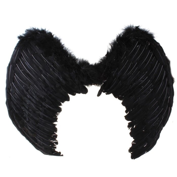 Крылья ангела, на резинке, 55х70 см, чёрные от компании Интернет-гипермаркет «MOLL» - фото 1