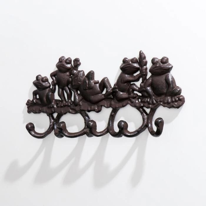 Крючки декоративные металл "Лягушки" 14х31х4 см от компании Интернет-гипермаркет «MOLL» - фото 1