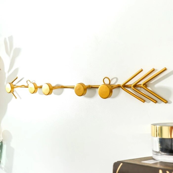 Крючки декоративные металл "Стрела" золото 5,5х40 см от компании Интернет-гипермаркет «MOLL» - фото 1