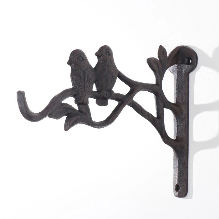 Крючок декоративный металл подвесной "Две птички на веточках" 17х23 см от компании Интернет-гипермаркет «MOLL» - фото 1