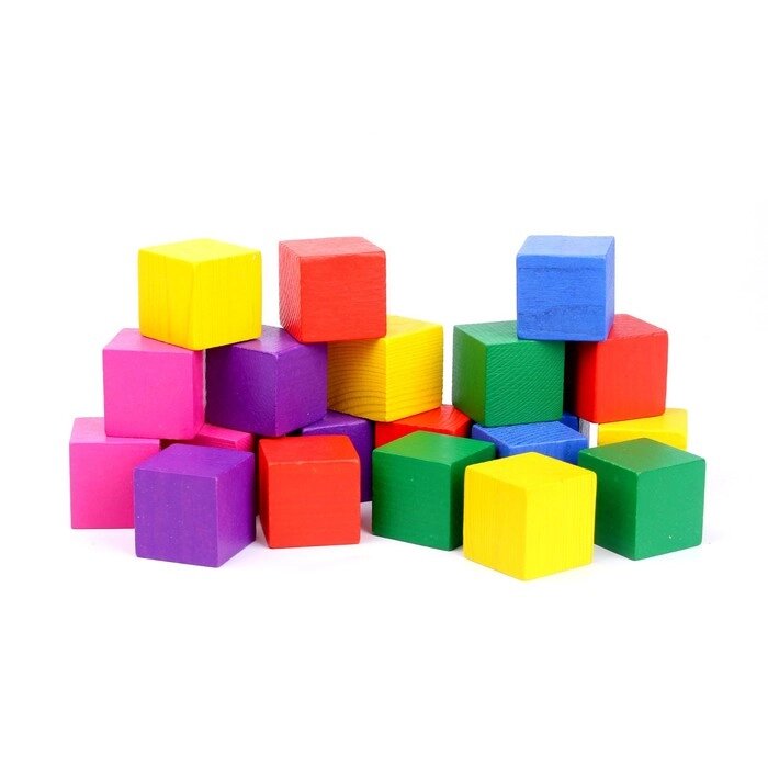 Кубики "Цветные" 20 элементов от компании Интернет-гипермаркет «MOLL» - фото 1