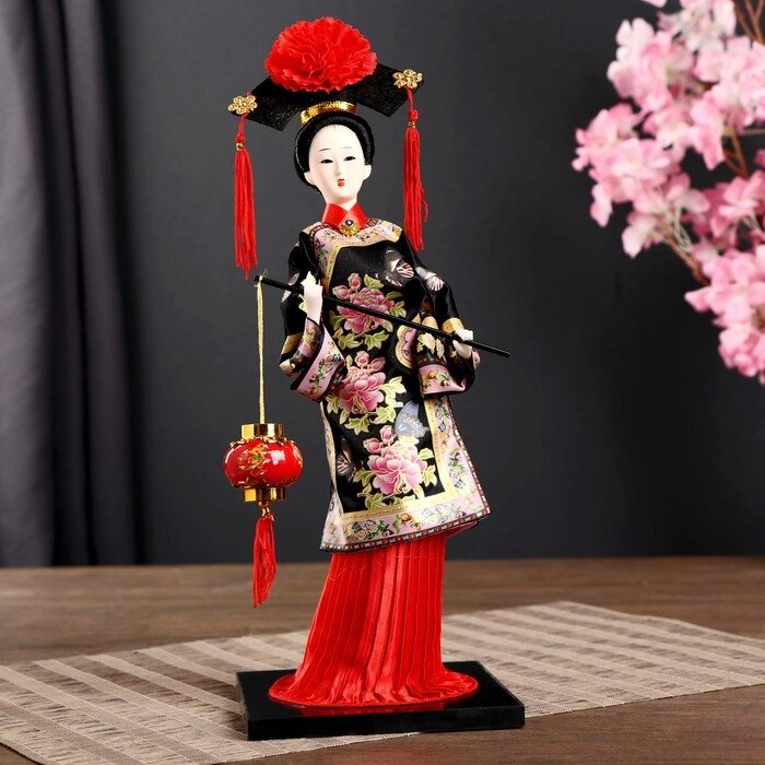 Кукла коллекционная "Китаянка в национ. платье с китайским фонариком" МИКС 32х12,5х12,5 см от компании Интернет-гипермаркет «MOLL» - фото 1