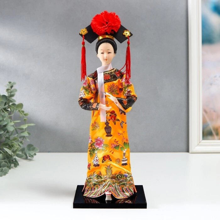 Кукла коллекционная "Китаянка в национальном платье" 32х12,5х12,5 см от компании Интернет-гипермаркет «MOLL» - фото 1